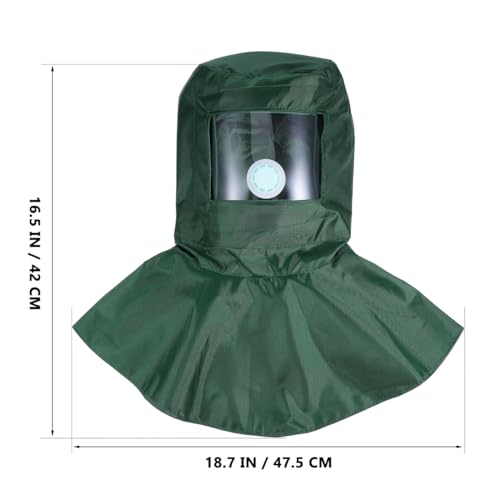 Image of UKCOCO Sand Hood Cap, Shawl Cap Hazmat Suit Plaque Sandblasting Mask Polishing Hood Protection Sand Painting Sandblaster Face for Spraying Sanding Cutting
