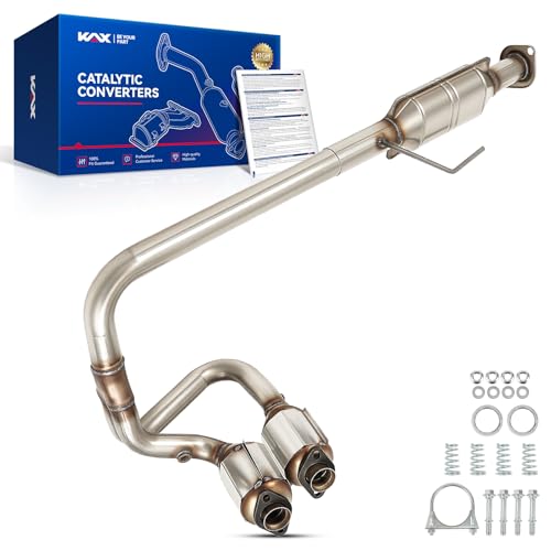 KAX Front Catalytic Converter Compatible with Wrangler 4.0L 2004-2006 - Replace# 645174 Direct-Fit, EPA Compliant