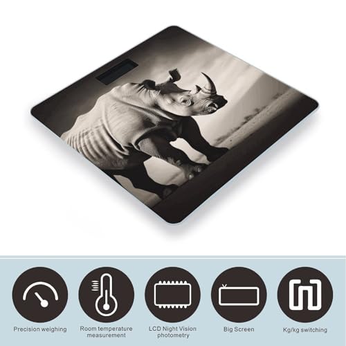 Báscula digital de baño con vidrio templado y pantalla LCD miniatura 3
