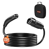 VEVOR EV Charger Extension Cable for Tesla, 48Amp 21 ft Max 240V 11.52 kW with NACS Plug, EV Extension Cord for Level 1/2 Tesla Mobile/Wall Connector/Destination Charger, Model Y/X/3/S, Carrying Bag
