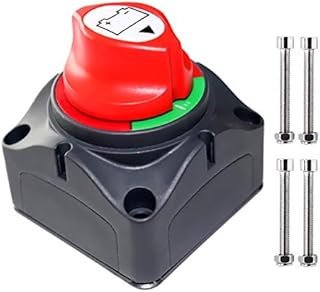 Battery Disconnect Switch Master, 12V-48V Waterproof Power Isolator On-Off Kill Switch 275Amps High Current for Car RV Marine Boat Truck ATV Vehicles