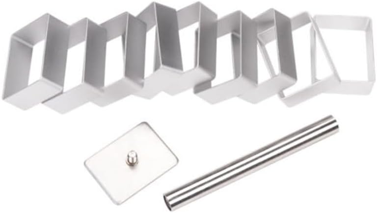 Set 5 Formine Biscotti Rettangolari In Acciaio Inox - 5 Misure Diverse Per Pasticceria | Profondità 2.5cm - Foto 8