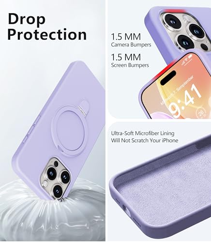 Coque iPhone 14 violet clair avec support pour appels vidéo de bureau - 6