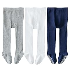 Ivory White/Grey/Navy Blue,3 Pairs