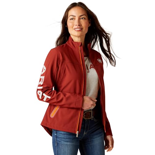 Ariat Women's New Team Softshell Jacket - Fired Brick, Small