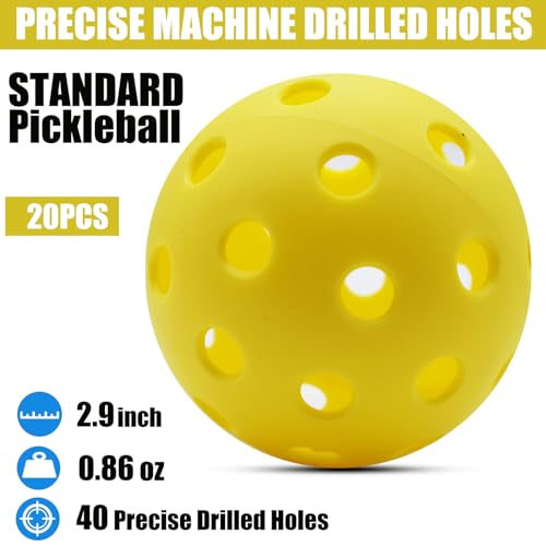 Image of Magicorange Pickleball Balls,USAPA Approved 40 Holes Outdoor Pickleballs