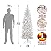 National Tree Company 6.5 ft Pre-LitKingswood Fir Slim Artificial Christmas Tree, 250 Clear Lights, 719 Tips, Includes Stand, White