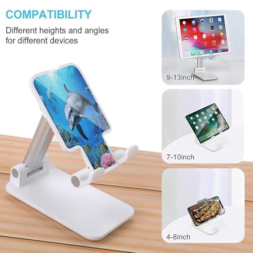 Support de téléphone pliable de bureau réglable avec motif dauphin original - 3