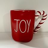 Generic Rae -JOY Coffee Mug Candy Handle *CHRISTMAS MUG*- Dunn By Magenta, Medium, Red