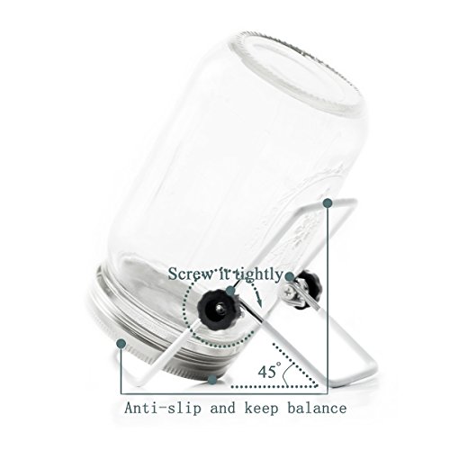 CHICTRY Plante Support Cadre bouteille avec Support chevalet Support de Jar - Blanc Blanc 2pcs Taille unique – vue 4