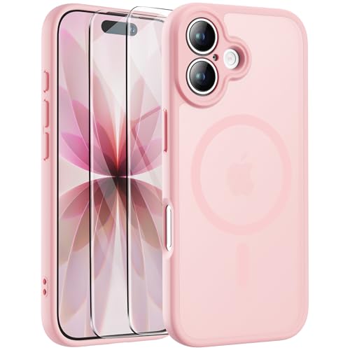 ORETECH Magnetic for iPhone 17 Case, 2 Pack Screen Protectors, Matt Pink