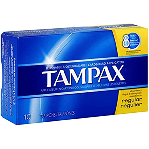 Image of Tampax Regular Tampons with Flushable Cardboard Applicator - Regular - 10 ct