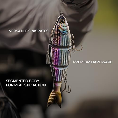 Bass Fishing Swimbait – 6th Sense Trace 6.0 – Floating/Slow/Fast Sink, Multi-Joint Action – 6 inch (4k Bluegill)