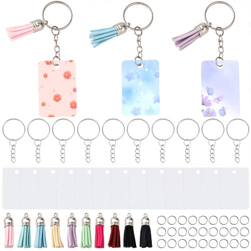 Porte Clés Vierges à Sublimation Double Face pour Créations Personnalisées Souvenirs de Vacances - 2