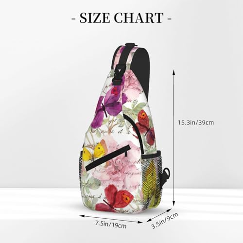 Mochila de pecho con estampado de mariposa para hombre y mujer 3