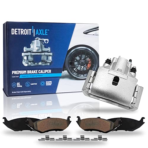 Image of Detroit Axle - Rear Brake Kit for 2005-2018 Dodge Ram 1500 2004-2009 | Durango 2007-2009 Chrysler Aspen Disc Brake Caliper w /Bracket Ceramic Brake Pads w /Hardware Replacement