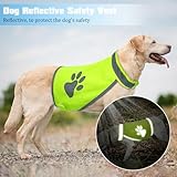 Sikweny Warnweste Hund Reflektierende Streifen Hundewarnweste mit Reflektierenden Elementen Warnwesten Einstellbares Design für Nachtwanderungen Outdoor Abenteuer Radbegleitung Training und Gesel (L)