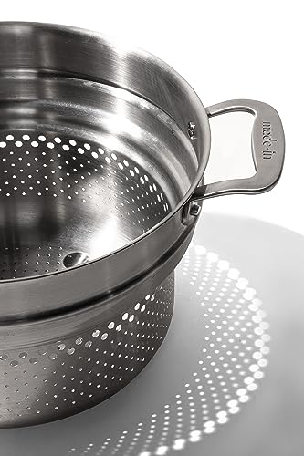 Made In Cookware - Stainless Steel Pasta Insert - Premium Stainless Steel - Professional Cookware - Crafted in Thailand - Fits 6 and 8 QT Stock Pots