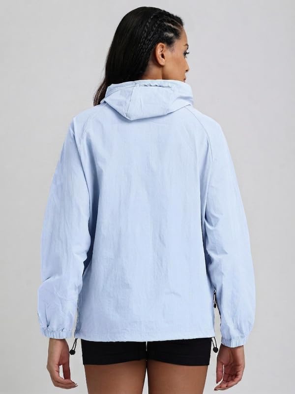 Image of CHKOKKO Sunscreen Jacket For Women With Hood Upf 50+ UV Tan Sun Protection | Wind Proof Lightweight Breathable Quick-dry Water-repellent Fabric | For Gym Sports Running Biking And Dailywear