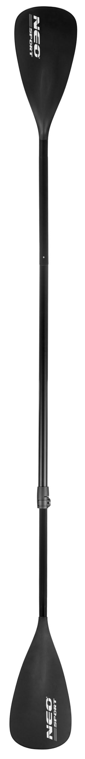 Neo-Sport SUP Paddel Teleskoppaddel 2in1 Paddling Verstellbar 230 cm 2 Paddelblätter Kajak Kajakpaddel Schwarz