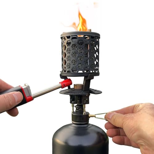 Estufa Portátil Para Camping - Calentador Y Utensilios De Cocina Ligero Y Seguro | Quemador Para Hogar Con Accesorios De Cocina Para Exterior Y Acampada | Para Senderismo Patio Fogata