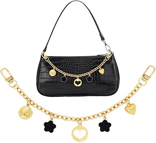 HOSBY Bag Charm Handbag Chains Decoration for Women, Sparkling Pendant Accessories for Purse Designer Shoulder Bag (A)