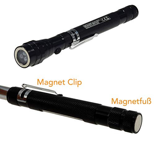 Magnetische inspectielamp met telescoopstang, gereedschap met magneethouder, led-verlichting, flexibele zwanenhals, 17… - Image 4