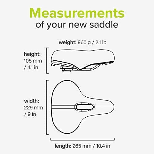 Velmia Bike Seat Designed In Germany, Made Of Comfy Memory Foam I Bicycle Seat For Men And Women, Waterproof Bike Saddle With Smart Zone-Concept I Exercise Bike Seat, Seat For Bmx, Mtb & Road #TOP7