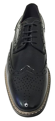 BC2D Men's Oxfords Classic Wing Tip Lace up Leather Lined Casual Brogue Fashion Dress Shoes, Black, Brown3