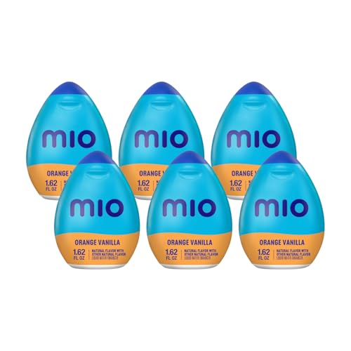 Image of MiO Energy Liquid Water Enhancer for Caffeine, Vitamins and Sugar Free Hydration Drink Mixing, Naturally Flavored Water Drops, Orange Vanilla, 1.62 Fluid Ounce (Pack of 6)