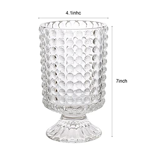 Glass Vase, Embossed Big Base Vase, Flower Vase Decorative For Home Office Wedding Holiday Party Celebrate. Hydroponic Green Plant Vase #TOP2