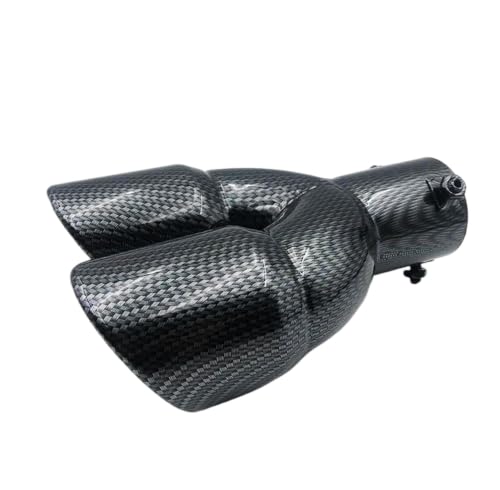 Para escape de coche tubo de doble salida universal silenciador de acero inoxidable trasero