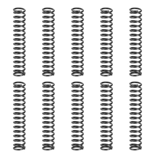 Image of sourcing map 10Pcs Compression Spring, 6mm OD, 0.8mm Wire Size, 35mm Free Length, Spring Steel Construction Extended Mechanical Compression Springs for Shop and Home Repairs, Silver Tone