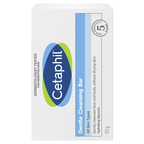 Cetaphil Gentle Cleansing Bar, 4.5 Oz , Nourishing Cleansing Bar For Dry, Sensitive Skin, Non-Comedogenic, Non-Irritating For Sensitive Skin #TOP1