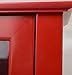 American Furniture Classics OS Home and Office Accent and Display Cabine Glass Door Cabinet, Red Paint