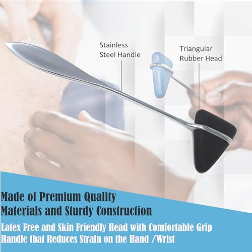 A2Z SCILAB Medical Student Exam Kit - 5-Piece Assessment and Diagnostic Set - Reflex Hammer, C128 and C512 Tuning Forks, Pupil Gauge, Bandage Scissors – Perfect for Medical Students! (Set of 5pc) - Thumbnail 3