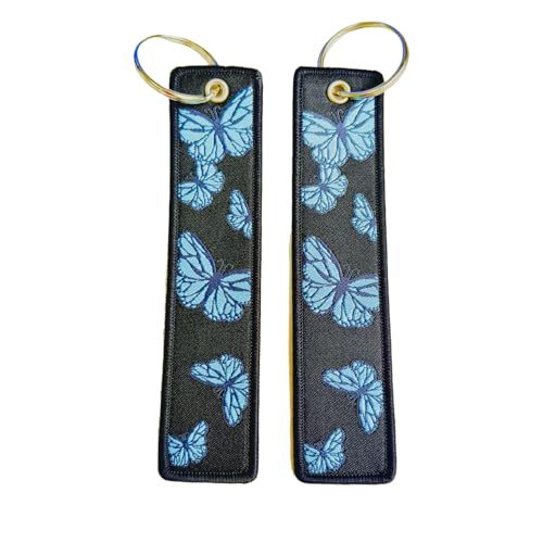 Image of 2 Pcs JDM Motorcycle Keychains Jet Tag Keychain Double Sided Motorcycles Key Tags for Motorcycles Scooters Car Key Chains