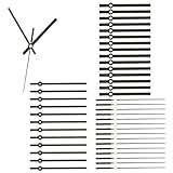 PATIKIL Uhrzeigersatz 16 Sets Aluminium Uhrzeiger Ersatzteile Mechanismus Werk Für Reparatur DIY Schlafzimmer Wohnzimmer Wohnaccessoires Schwarz Stil 6