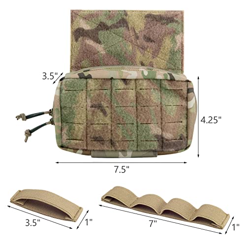 Petac Gear Tactical Drop Pouch For Chest Rig,Small Dump Pouches With Inersets,Multi Mission Hanger Tool Bag … (Mc) #TOP3