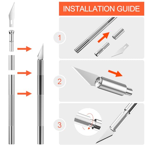 Traxenta Rakel für Folien, Folienrakel, Rakelset zum Folieren, Filzrakel für Fensterfolie, Vakuumrakel, Rakel Filzkante, Folierungs Werkzeug Set, Kommt mit 10 Klingen, für Bastelarbeiten und Aufkleber
