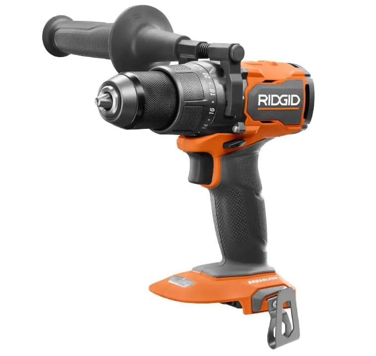 RIDGID 18V Brushless Cordless 1/2 in. Hammer Drill/Driver (Tool Only) (Renewed)