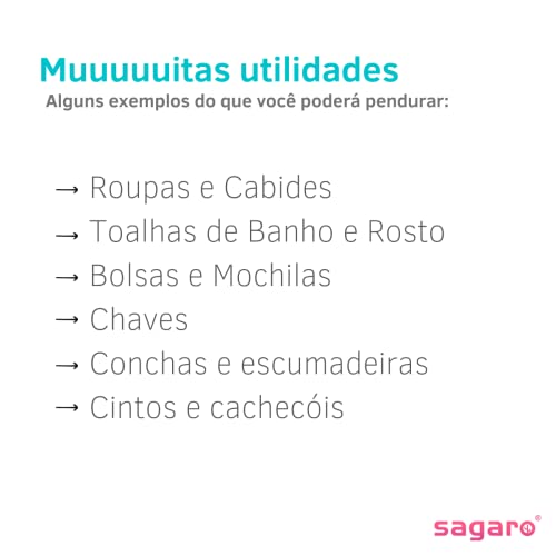 Gancho Adesivo de Inox para Parede ideal para Banheiro Cozinha Quarto (Gancho Duplo)