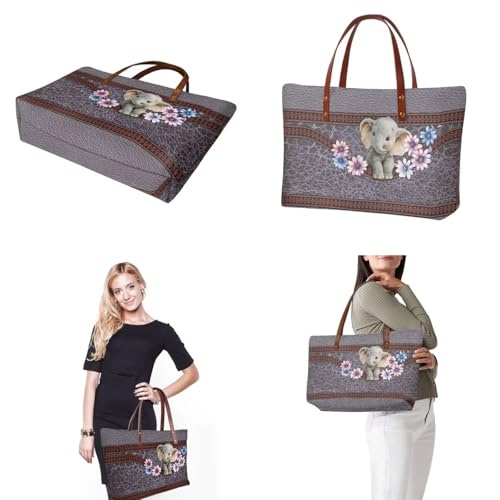 Image of Top Handle Purse for Women, Large Tote Handbag With PU Wallet Set, Gift for Mom