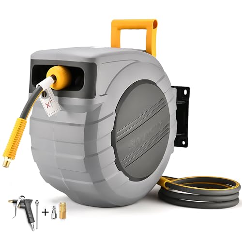 GLAHODEN 100 Ft Retractable Air Hose Reel