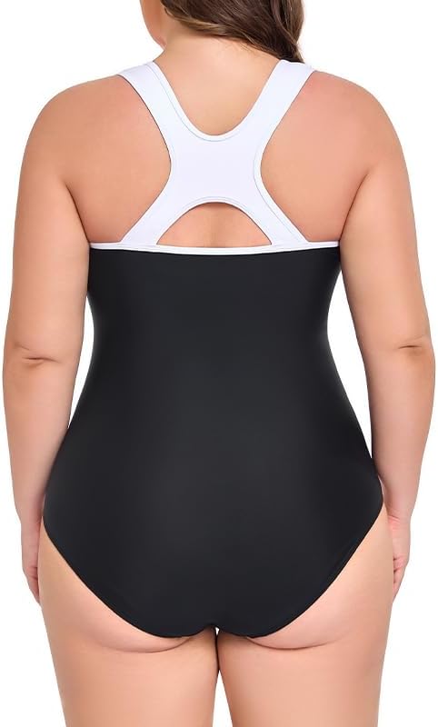 beautyin Plus Size Swimsuit for Women Tummy Control One Piece Athletic Bathing Suit Full Coverage Swimwear - Image 2
