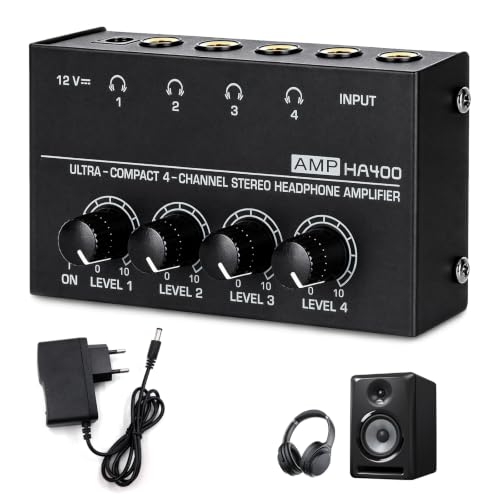 HA400 Amplificateur De Casque, 4 Canaux...