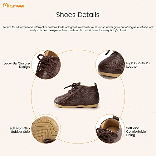 Miamooi Infant Baby Boys Girls Loafers Classic Pu Leather Wedding Dress Shoes Toddler Brogue Formal Flat Lazy Crib Oxford First Walking Christening Shoe #TOP4