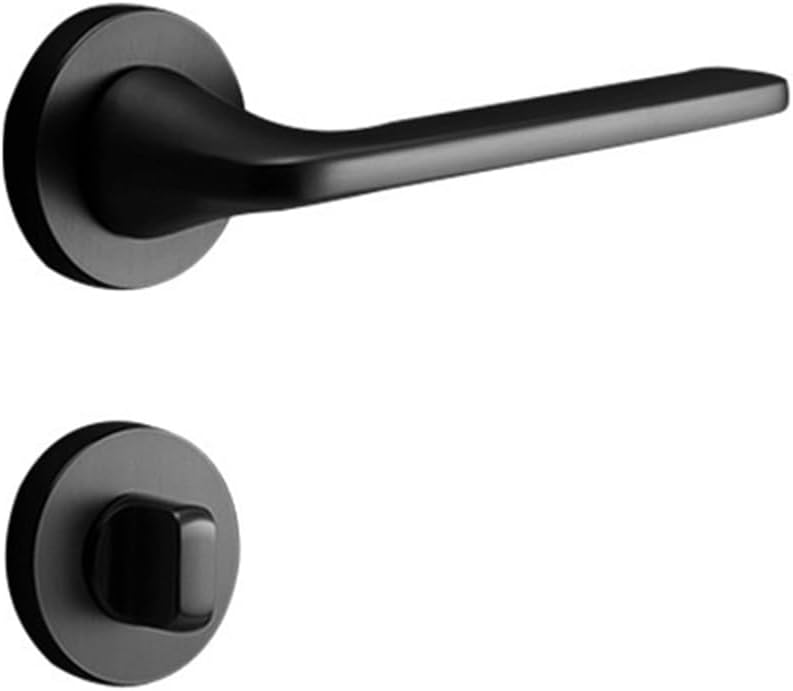 Single-Sided Invisible Door Lock Indoor Room Traceless Wooden Door Door Bedroom zinc Alloy Handle Door Lock Lock(Bright Chrome Stealth A01 226)