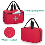 Empty First Aid Kits Case, Portable Emergency Kit Organizer, Red - Image 4