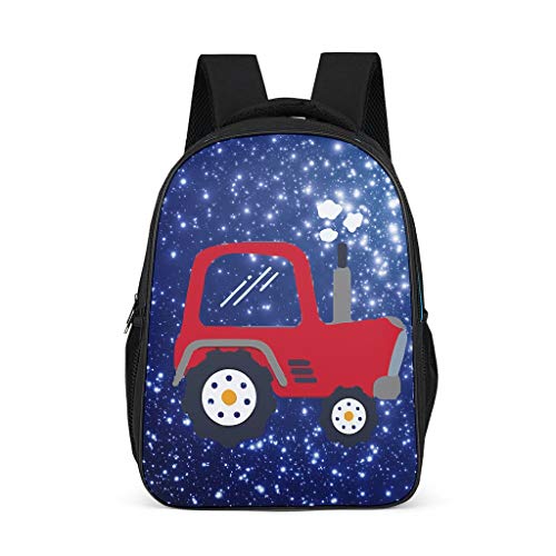 RNGIAN: Mochila de viaje para niños  diseño de tractor 3D Gris talla única
